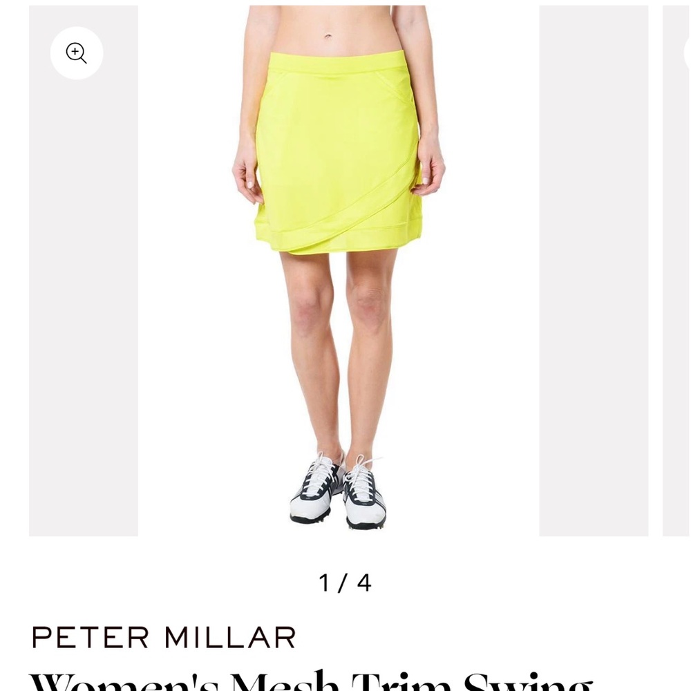 Peter Millar Yellow Wrap Mini Skirt for Casual Wear